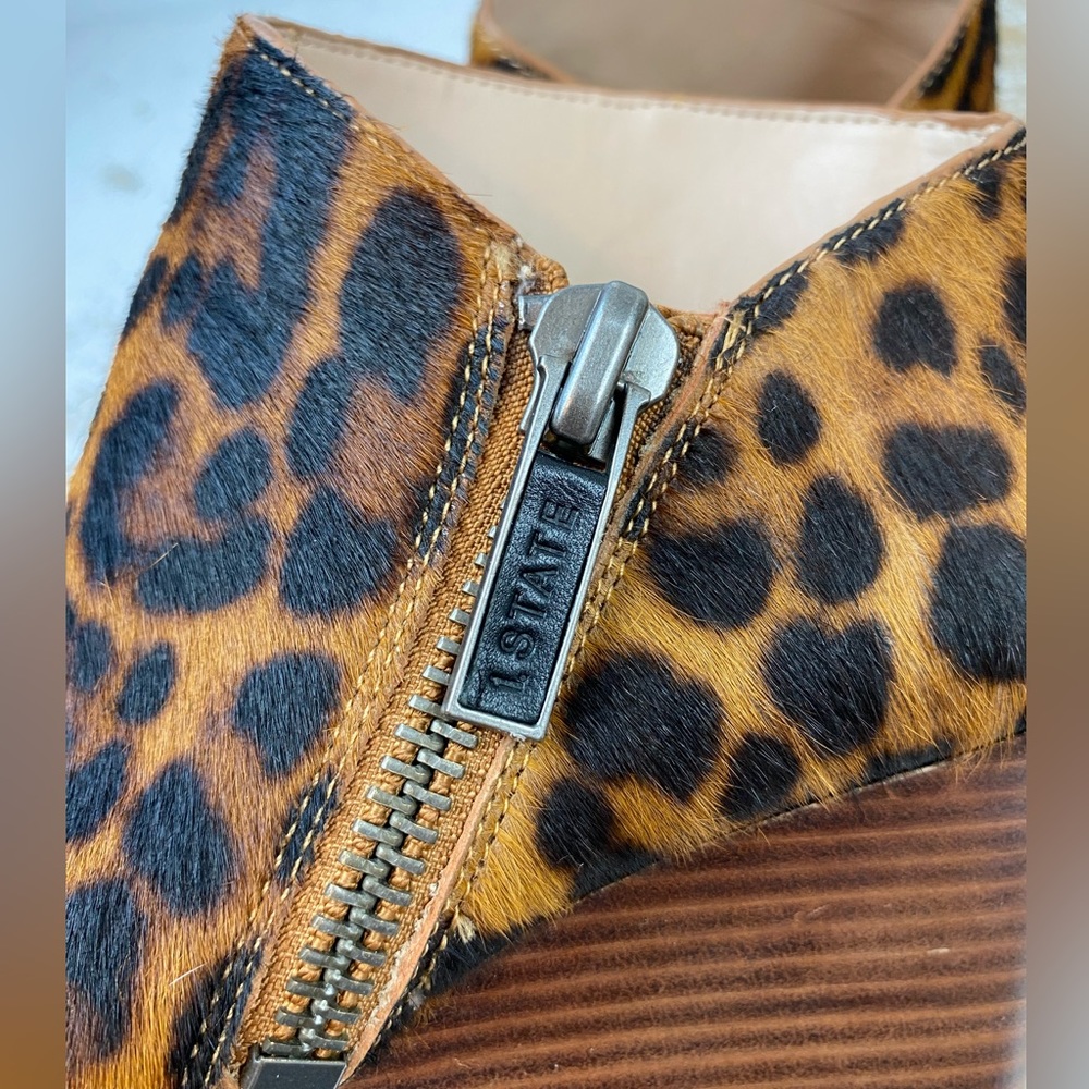 1. STATE Leopard ‘Kaleb’ Calf Hair Wedge Booties | Size 6.5 - Picture 8 of 15